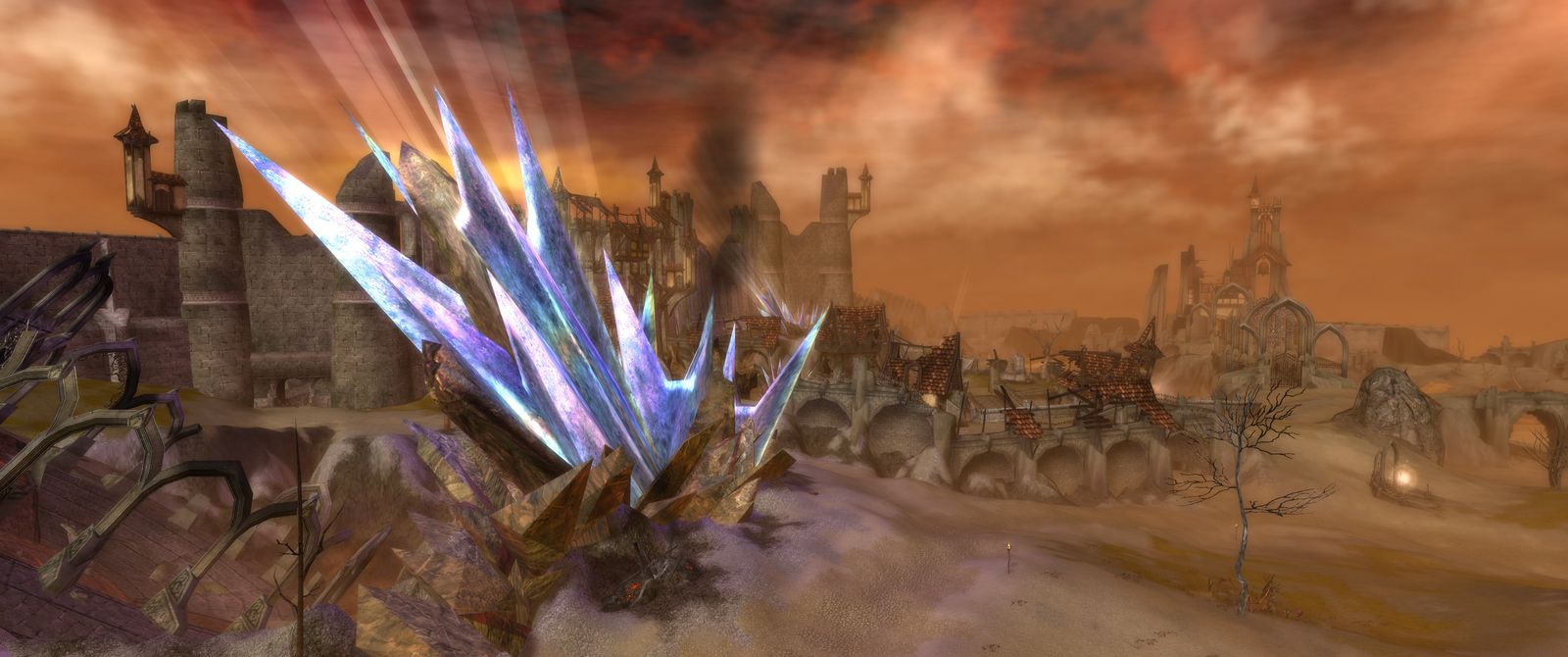 Mountain valley used as atmospheric fantasy landscape artwork.